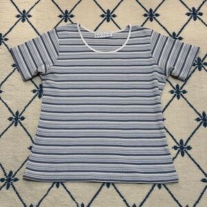 Vintage Striped Short Sleeve Top